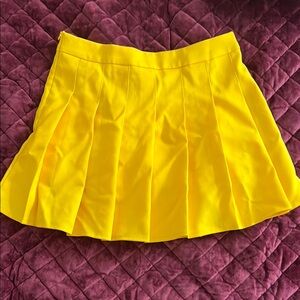 Yellow Pleated Women's Skirt